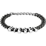 Bracelets Diesel noirs en acier en acier pour femme 