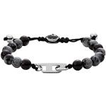 Bracelets de perles Diesel noirs à perles look fashion pour homme en promo 