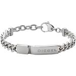 Bracelets Diesel gris acier en acier en acier look fashion pour homme en promo 