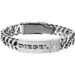 Bracelets Diesel argentés en acier en acier look fashion pour homme 