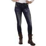 Jeans slim Diesel bleus en coton look fashion pour femme 