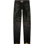 Pantalons classiques Diesel noirs en cuir à motif moutons Taille 3 XL W44 pour homme 