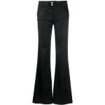 Pantalons taille basse Diesel noirs en satin Taille XS W44 coupe bootcut pour femme 