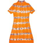 Robes en laine Diesel orange à motif tie-dye à motif fleurs à manches courtes pour femme en promo 