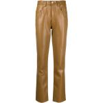 Pantalons en cuir Diesel marron en cuir Taille 3 XL pour femme 