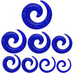 Écarteurs spirale Tumundo bleus look fashion 