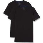 T-shirts col V Dim noirs en coton lavable en machine à manches courtes à col en V Taille S look fashion pour homme en promo 