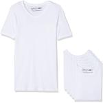 T-shirts col V Dim blancs en coton mi-longs à manches mi-longues à col en V Taille XXL classiques pour homme 