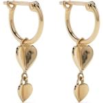 Boucles d'oreilles coeur en or jaune 10 carats pour femme 