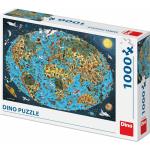 Puzzles géographie imprimé carte du monde 1.000 pièces plus de 12 ans 