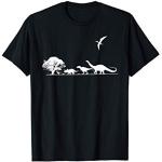 T-shirts à imprimés noirs à motif dinosaures Taille S look fashion pour homme 