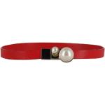 Bracelets de perles de créateur Dior rouges en cuir à perles seconde main look vintage 