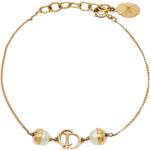 Bracelets de perles de créateur Dior jaunes à perles seconde main look vintage 