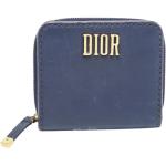Portefeuilles de créateur Dior bleus en cuir en cuir seconde main look vintage 