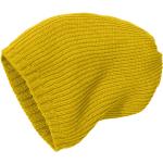 Bonnets en mailles Disana jaunes en laine enfant Taille 2 ans look fashion 