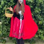 Petit Chaperon Rouge Costume Adulte Cosplay Robe + Cape Fantaisie Fête Discothèque Reine Halloween Fantasia Robes Carnaval Fée Costumes ensemble