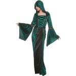 Déguisements médievaux de soirée verts en velours Taille XL look médiéval pour femme 