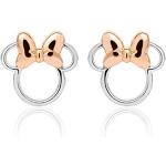 Boucles d'oreilles roses en argent en argent Mickey Mouse Club Minnie Mouse classiques pour garçon 