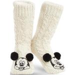 Chaussettes d'hiver beiges en polaire Mickey Mouse Club Tailles uniques look fashion pour femme 