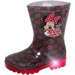 Bottes de pluie noires Mickey Mouse Club Minnie Mouse résistantes à l'eau Pointure 31 look casual pour fille 