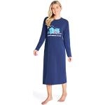 Chemises de nuit longues bleu marine Disney à manches longues Taille S look fashion pour femme 
