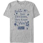 Disney Dumbo-Follow Dreams Organic Short Sleeve T-Shirt, Melange Grey, M Unisex
