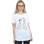 T-shirts blancs en lycra à manches courtes Les 101 Dalmatiens à manches courtes à col rond Taille XXL look fashion pour femme 