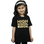 Disney Fille High School Musical The Musical Lights Logo T-Shirt Noir 9-11 Years