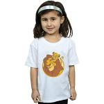 Disney Fille The Lion King Mufasa and Simba T-Shirt Blanc 9-11 Years