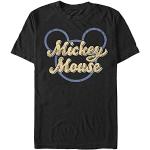 T-shirts noirs à manches courtes Mickey Mouse Club à manches courtes Taille L look fashion 