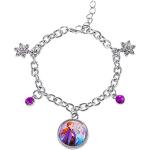 Bracelets violets fantaisie La Reine des Neiges Elsa look fashion pour femme 