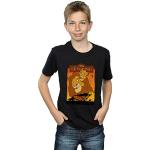 Disney Garçon The Lion King Simba and Mufasa T-Shirt Noir 7-8 Years