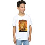Disney Garçon The Lion King Simba and Mufasa T-Shirt Blanc 7-8 Years