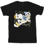 Disney Homme Goofy Reading in Space T-Shirt Noir Small