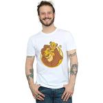 Disney Homme The Lion King Mufasa and Simba T-Shirt Blanc Large