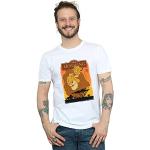 T-shirts blancs en lycra à motif lions à manches courtes Le Roi Lion Mufasa à manches courtes à col rond Taille L look fashion pour homme 