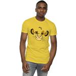 T-shirts en lycra à motif lions à manches courtes Le Roi Lion Simba à manches courtes à col rond Taille XXL look fashion pour homme 