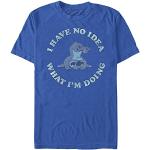 Disney Lilo & Stitch-No Idea Organic Short Sleeve T-Shirt, Bright Blue, M Unisex