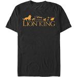 T-shirts noirs à motif lions à manches courtes Le Roi Lion à manches courtes Taille XXL look fashion 