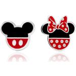 Boucles d'oreilles argentées en plaqué argent en argent Mickey Mouse Club Minnie Mouse look fashion pour femme 