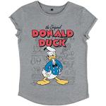 T-shirts gris à manches courtes Mickey Mouse Club bio à manches courtes Taille XL look fashion pour femme 
