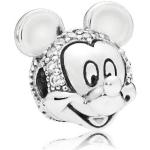 Clip Mickey argenté Disney avec zircone cubique tr