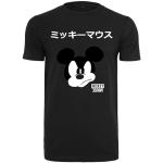 T-shirts noirs en coton à manches courtes Mickey Mouse Club Mickey Mouse à manches courtes Taille L look asiatique pour homme 