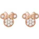 Boucles d'oreilles gris plomb en or rose en argent Mickey Mouse Club Minnie Mouse look fashion pour femme 