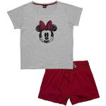 Disney Minnie Mouse Pyjama pour femme Ensemble pyjama à manches courtes avec pantalon Gris/rouge, gris/rouge, XL