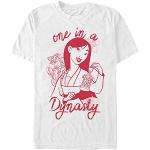 Disney Mulan-One A Dynasty Organic Short Sleeve T-Shirt, White, XL Unisex