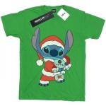 T-shirts verts enfant Lilo & Stitch Stitch look fashion 