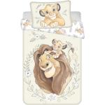 Housses de couette en coton à motif lions Le Roi Lion Simba 100x135 cm pour enfant 