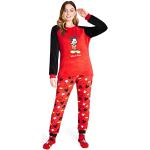 Pyjamas en polaires rouges en polyester Mickey Mouse Club Taille M look fashion pour femme 