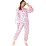 Pyjamas combinaisons d'hiver roses en polaire Disney Taille M look fashion pour femme 